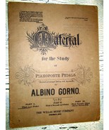 Material for the study of Pianoforte Pedals by Albino Gorno 1990 Song Sheet - £1.58 GBP