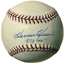 Harmon Killebrew signed Rawlings Official Major League Baseball 573 HR&#39;s- COA (S - £88.43 GBP