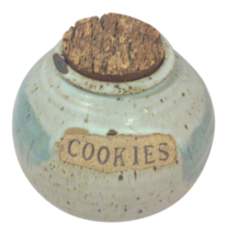 1970’s Studio Pottery Cookie Jar with Cork Lid - £96.70 GBP