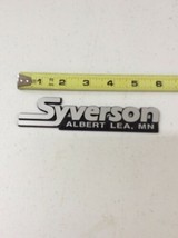 SYVERSON ALBERT LEA MN Vintage Car Dealer Plastic Emblem Badge Plate - $29.99