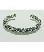  Thick Heavy Fancy Twisted Rope Adjustable Bracelet Sterling Silver .925 - £104.40 GBP