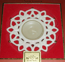 Lenox Snow Lights Shine Snowflake Votive w/Tealight Candle Porcelain/Gold New - £15.07 GBP