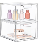 2 Pack Stackable Makeup Organizer and Storage, Acrylic Organizers，Clear ... - $477.59 MXN