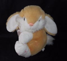 10&quot; VINTAGE MTY EASTER YELLOW &amp; WHITE BUNNY RABBIT STUFFED ANIMAL PLUSH TOY - £21.97 GBP