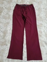 HEART SOUL Drawstrings Scrub Pants Red Wine Color Sz S Style 20110 Excel... - £17.18 GBP