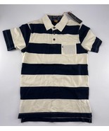 Tailor Vintage Polo Shirt Kids Size 12 Blue Cream Short Sleeve Dressy Co... - $18.43 CAD