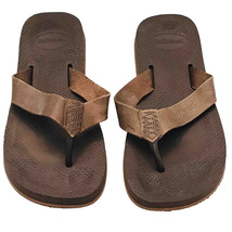 Havaianas  Urban Special  Men&#39;s Leather Flip Flops Brown Size 8 Sandals ... - £15.89 GBP