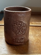 Brown ElyElopet Nordic Fest Ski Race Art Pottery Coffee Cup Mug – 3.75 i... - $11.29
