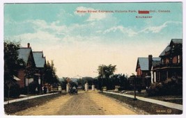 Postcard Water St Entrance Victoria Park Kitchener Overprint Berlin Ontario - £7.74 GBP