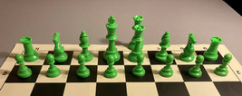 Basic Club 17 Piece Half Chess Set Neon Green 2 Queens - $15.59