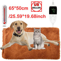 Pet Electric Heating Pad Waterproof Dog Cat Bed Warmer Mat + Chew Resistant Cord - £40.05 GBP