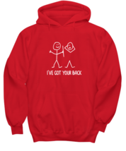 Funny Hoodie I&#39;ve Got Your Back, Humorous Red-H  - £27.83 GBP