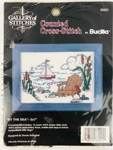 Bucilla Gallery of Stitches Counted Cross Stitch By the Sea 5 x 7 Sail Boat - £18.08 GBP