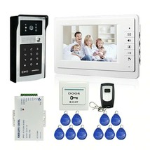 Wired 7&quot; Video Door Phone Doorbell Intercom Entry System + IR RFID Code Keypad - £156.55 GBP