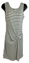 Womens Just Be Pullover Stripe Cinch Dress Off White/Green Sz S - $13.90