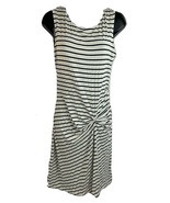 Womens Just Be Pullover Stripe Cinch Dress Off White/Green Sz S - £10.93 GBP