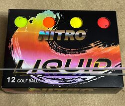 Nitro Liquid Golf Balls Ultimate Distance Golf Balls Multi Colored 12 Ba... - $11.88