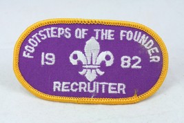 Vintage BSA Scouting Boy Scout Patch Footsteps Of The Founder Recruiter 1982 - £7.15 GBP