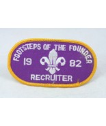 Vintage BSA Scouting Boy Scout Patch Footsteps Of The Founder Recruiter ... - $8.95