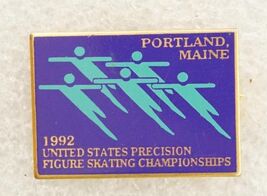 Vintage Jewelry Lapel Event pin Portland Maine 1992 US Precision Figure ... - $10.88