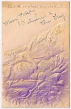 Postcard Embossed Glitter Cave Of The Wind Niagara Falls 1906 - £3.15 GBP