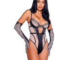 Playboy Bunny Teddy Embroidered Hearts Underwire Plunge Cups Thong Back ... - $51.67+