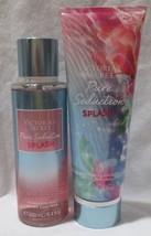 Victoria&#39;s Secret Fragrance Mist &amp; Lotion Set Lot Of 2 Pure Seduction Splash - £28.06 GBP