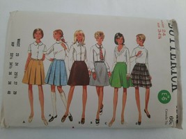 VTG 1960&#39;s Butterick Pattern 4965 Groovy Skirt 4 Versions Waist 24&quot; Hip 34.5&quot; UC - £7.02 GBP