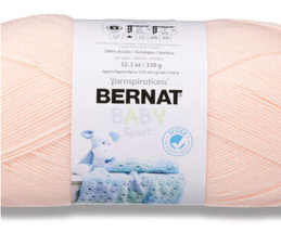 Bernat Baby Sport Yarn, Peach Blossom, 9.8 Oz, 100% Acrylic, 5mm - £11.05 GBP