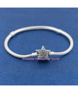 925 Sterling Silver Moments Asymmetric Star Clasp Snake Chain Bracelet  - $46.32 CAD+