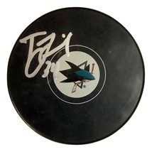 Troy Grosenick Autographed Hand Signed Hockey Puck San Jose Sharks w/COA &amp; Cube - £21.95 GBP
