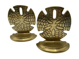 Vintage Sand Dollar Metal Bookend Set Andrea By Sadek Beach House Office 5&quot; High - £28.06 GBP