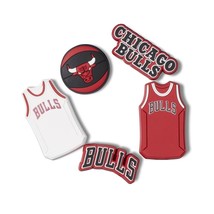 Crocs Jibbitz NBA Chicago Bulls 5 Pack Shoe Charms | Jibbitz for Crocs - £19.37 GBP
