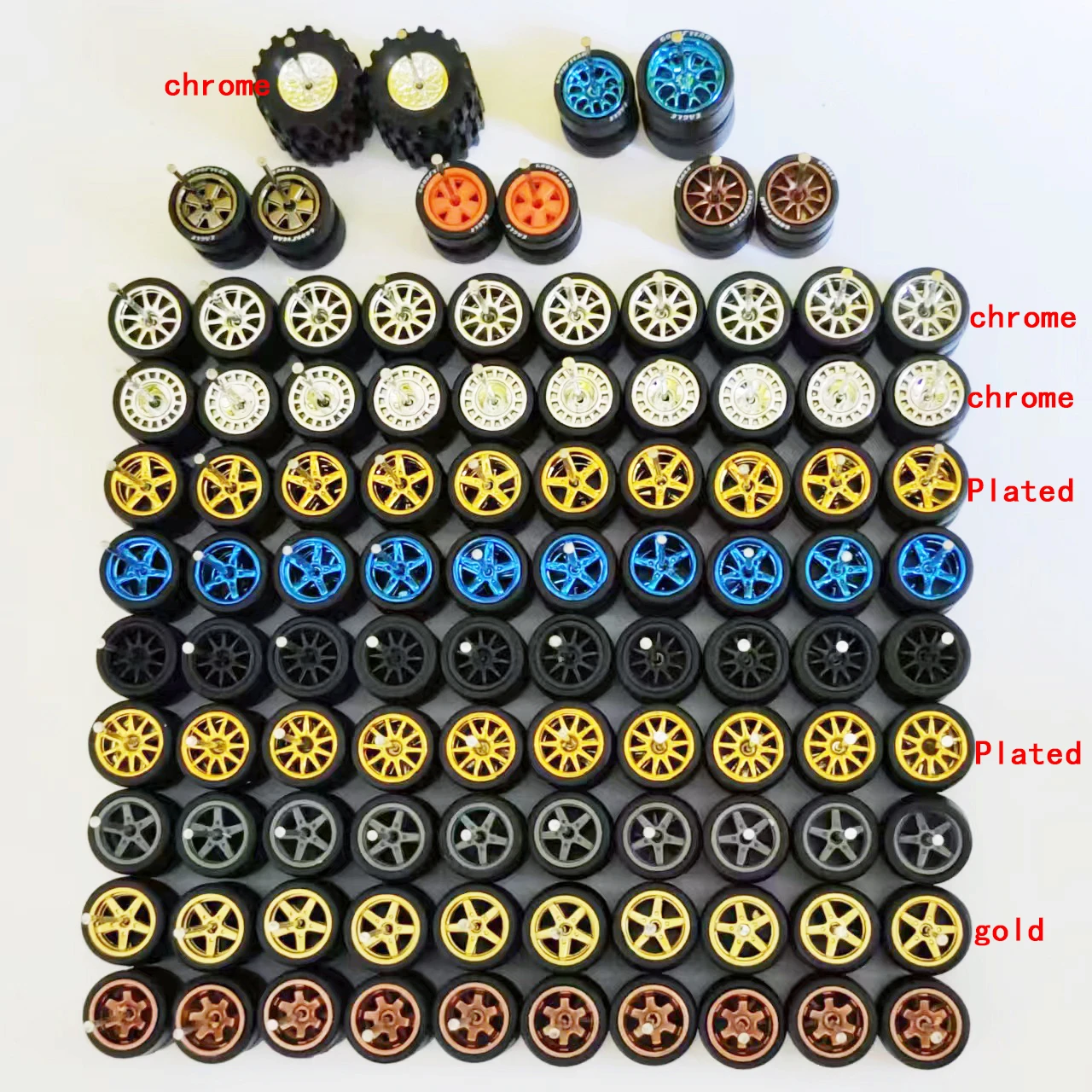 50 Sets 1/64 Wheels Pack with Rubber Tires Axles for 1:64 Matchbox -Y202... - $64.94