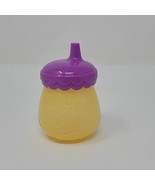 Baby Alive Replacement Bottle Yellow for Doll Top Unscrews Purple Lid - £7.75 GBP