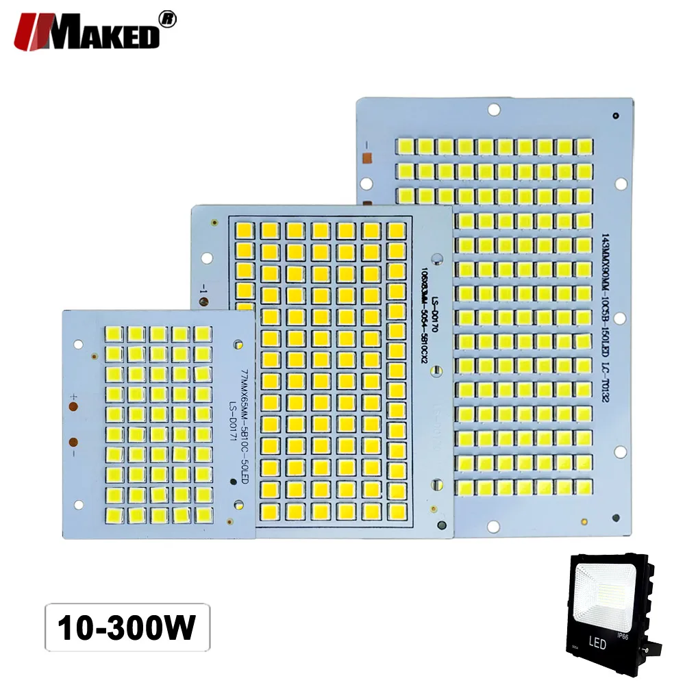 5PC LED PCB SMD5054 Floodlight Plate 10W 20W 30W 50W 100 150 200W 300W 100% Full - £128.80 GBP