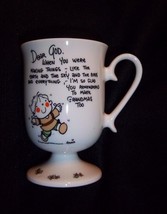 So Glad Make Grandmas Too Vtg Grandma Mug Dear God Kids 1983 - £11.67 GBP
