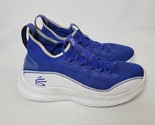 Under Armor Curry Flow Sneakers Blue White Basketball Shoes Flat Knit M8... - $57.41