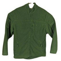 Duluth Shoremans Fleece Jacket Mens Size Large Army Green Windproof - £30.85 GBP