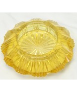 Ashtray MCM Yellow Gold Sunburst Heavy Glass  6&quot; Diameter  4 Holders - €30,42 EUR