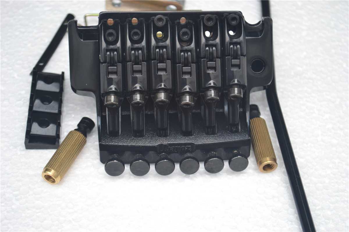 Black Genuine Double Wave Electric Guitar Bridge  Nut and Tremolor Bar S... - $105.00