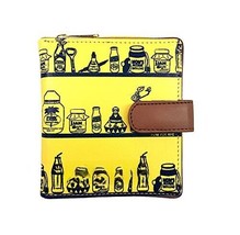 Women Printed Yellow PU Leather pocket square wallet Purse Batua Gift Rakhi - $616.20 MXN