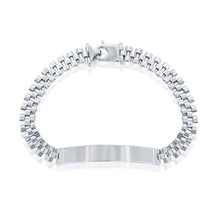 Sterling Silver Panther-Link ID Bracelet - £151.64 GBP