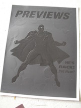 Promotional Sheet 1993 Previews Comic Magazine with Superman on Cover - £14.73 GBP