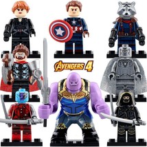 8pcs Avengers Endgame - Thanos Black Widow Ronin Nebula Rocket Minifigures - £15.21 GBP