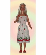White Cherry Print Summer Dress for 36&quot; Doll such as My Size Barbie  - $380.15 MXN