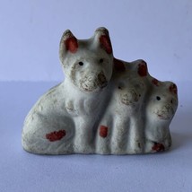 Vintage Scottish Terrier Scotty Dog and Puppies Bisque Figurine Japan 1.5” - £9.48 GBP