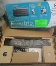 Logitech Access Trio Access Keyboard Mouseman Optical Quick Cam messenger - $46.74