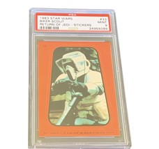 Star Wars Topps Trading Card Sticker vtg PSA 9 Mint #33 Biker Scout Stormtrooper - £310.08 GBP