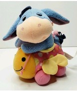 Winnie The Pooh BABY EEYORE in Bug Car 6&quot;  Plush Toy Pull his Tail And H... - £13.40 GBP